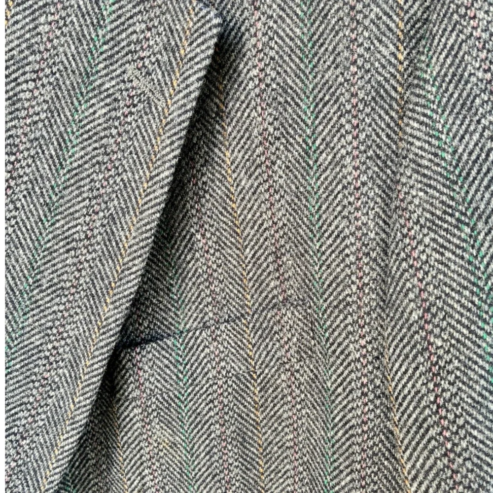 Cricketeer Men's‎ Gray Herringbone Wool Blazer Sport Coat 44R Lambswool